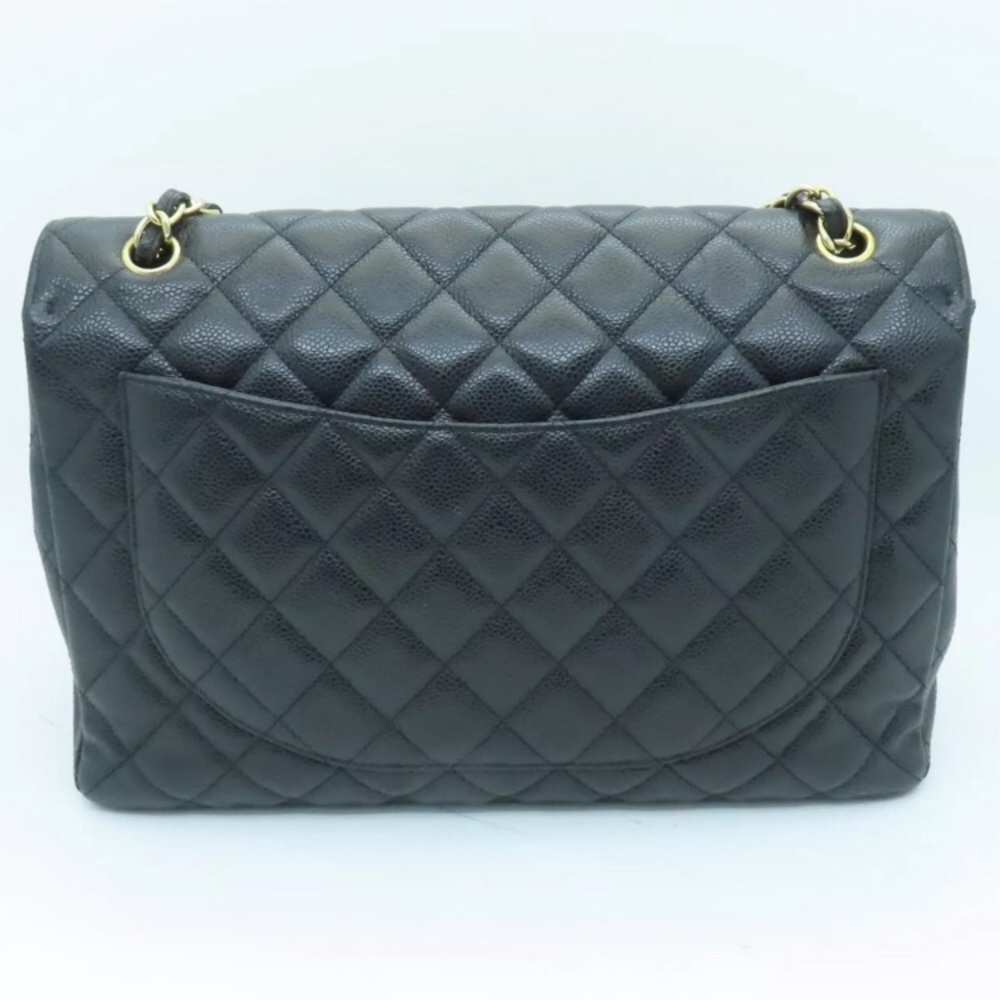 πβ¨ JUMBO β¨π CHANEL CAVIAR FLAP GOLD HARDWARE - Picture 11 of 15